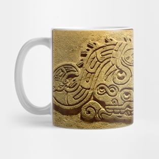 Inca sandstone dragon carving Mug